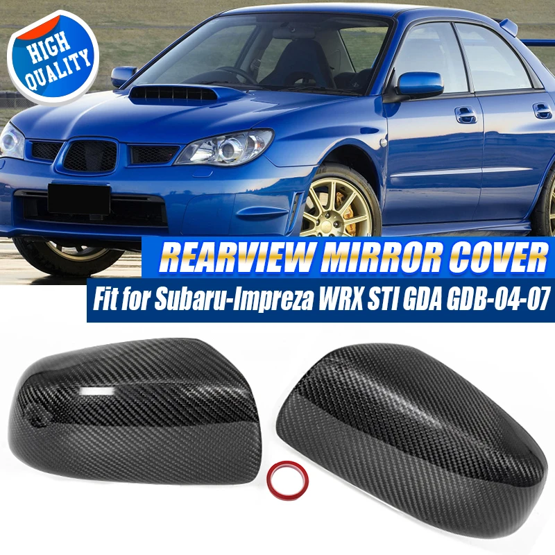 2Pcs Real Carbon Fiber Side Mirror Replace Housing For Subaru Impreza WRX STI 2004-2007 Rearview Mirror Cover Car Accessories