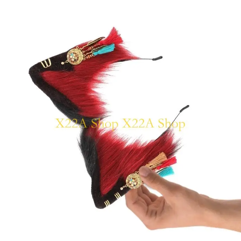 

Unique Teenagers Foxes Ear Headband with Ethnic Earring Decor Carnivals Hairband