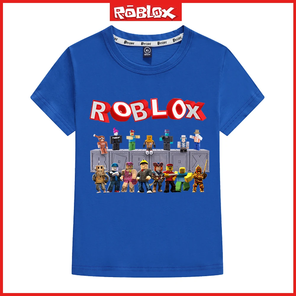 New Roblox Game Cartoon Anime Boys and Girls\' T-Shirt Multi Color Casual Trend Round Neck Half Sleeve T-Shirt Top Holiday Gift