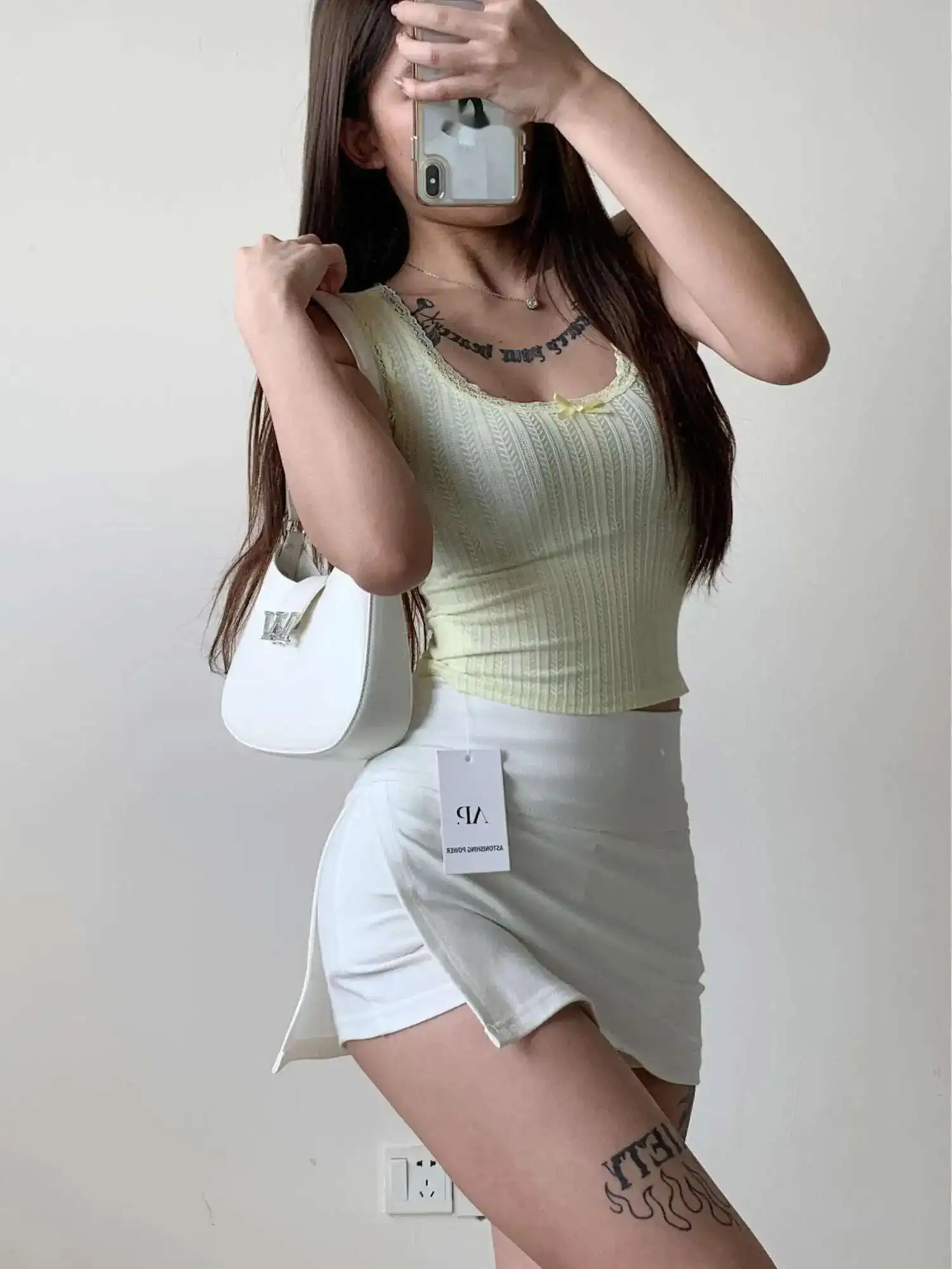 Pure Desire Style Lace Splicing Tank Top Strap Women's Summer Bow Slim Bottom Short Top Fashion Sweet Women Tops K7QX