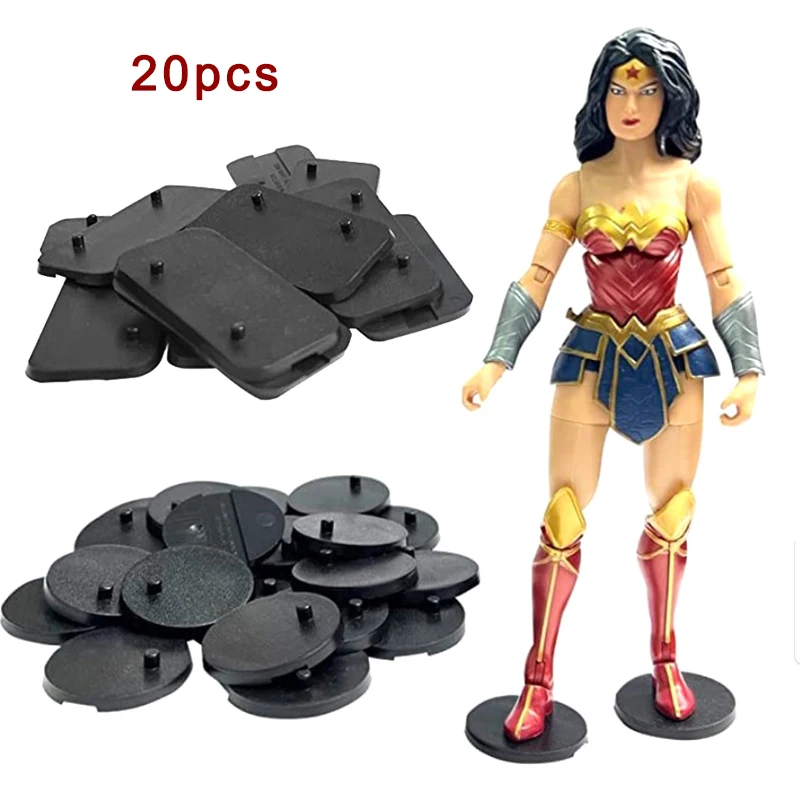 20 PCS Base Fits For Vintage/ Modern Comics Action Figures Accessories Model Display Base Toy