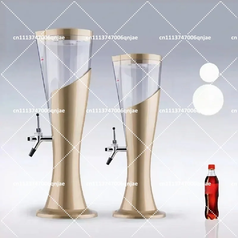 3L Glowing Beer Tower Dispenser Column Barrel for KTV Party Beverage