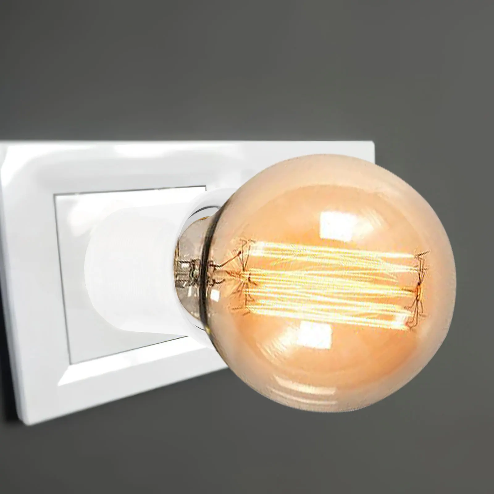 3 قطعة E27 حامل مصباح محول مقبس الإضاءة لتوصيل محول لمسار الجدار ضوء الليل استخدام مقبس بلاستيكي اتصالات النحاس Abs #3