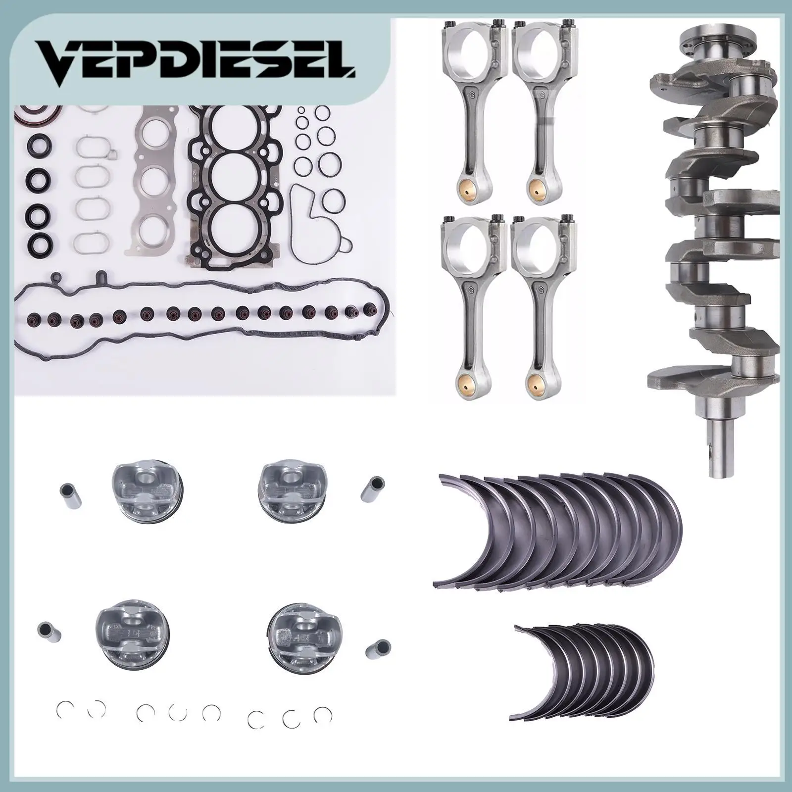 

230602J000 G4NL G4NJ комплект уплотнений для капитального ремонта двигателя с шатуном коленчатого вала, комплект поршней двигателя для Hyundai ix35 Tucson