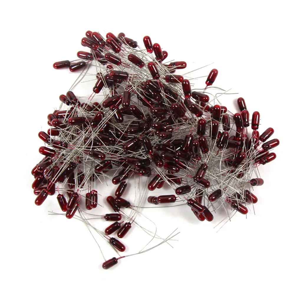 Evemodel 100pcs 2.5mm 3mm 4mm 5mm Clear Mini Bulbs Grain of Wheat Bulbs Incandescent Filament Lights 1.5V 3V 6V 12V