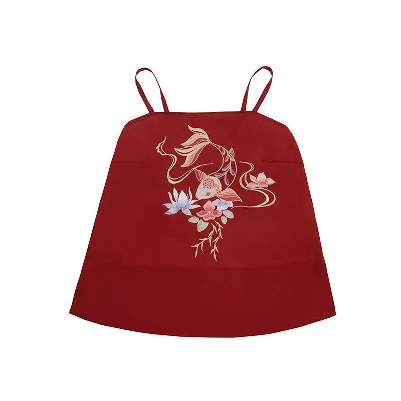 2023 canottiere cinesi camicetta tradizionale cinese senza maniche ricamo camicia coulisse hanfu ragazze canotte stile etnico gilet