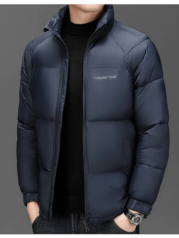 Inverno masculino grosso acolchoado jaquetas moda masculina gola de algodão engrossar parkas homem blusão térmico puffer casacos roupas