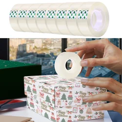 6Roll 18mmx25M Transparent Stationery Invisible Tape All-Purpose Clear Glossy Tape For Office Home School Dispenser Refill Rolls