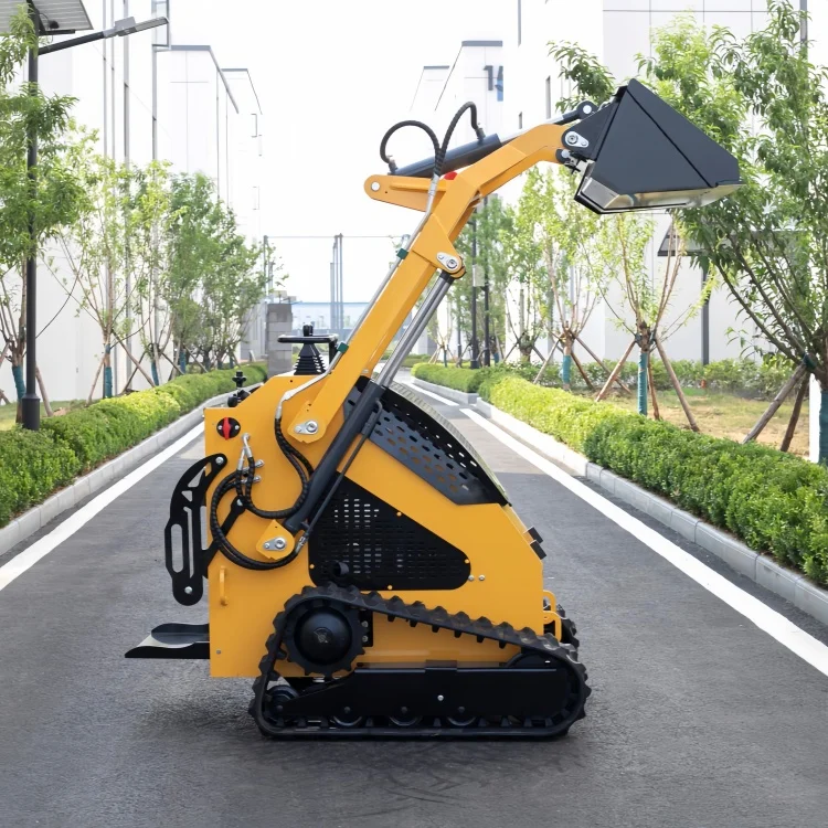 SDLOT Compact Mini Skid Steer Loader Kubota Diesel Engine CE EURO5 Hydraulic Lawn Roller for Garden Ground Compaction