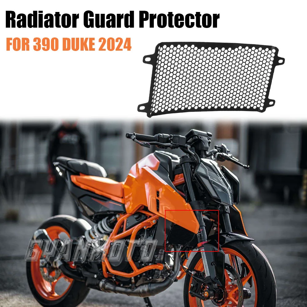 New Motorcycle Accessories Black Radiator Guard Protection Grille Grill Cover For 390 Duke 390Duke 390DUKE 390 DUKE 2024