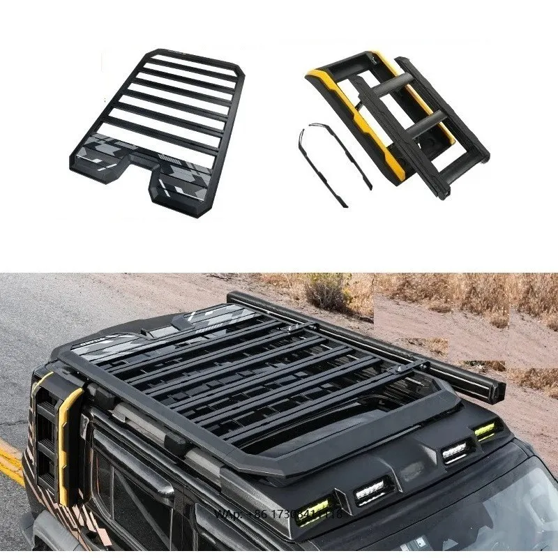 

2-piece Explorer Set Extendable Side Ladder Cargo Rack Suitable for GWM tank 300 Body Kit
