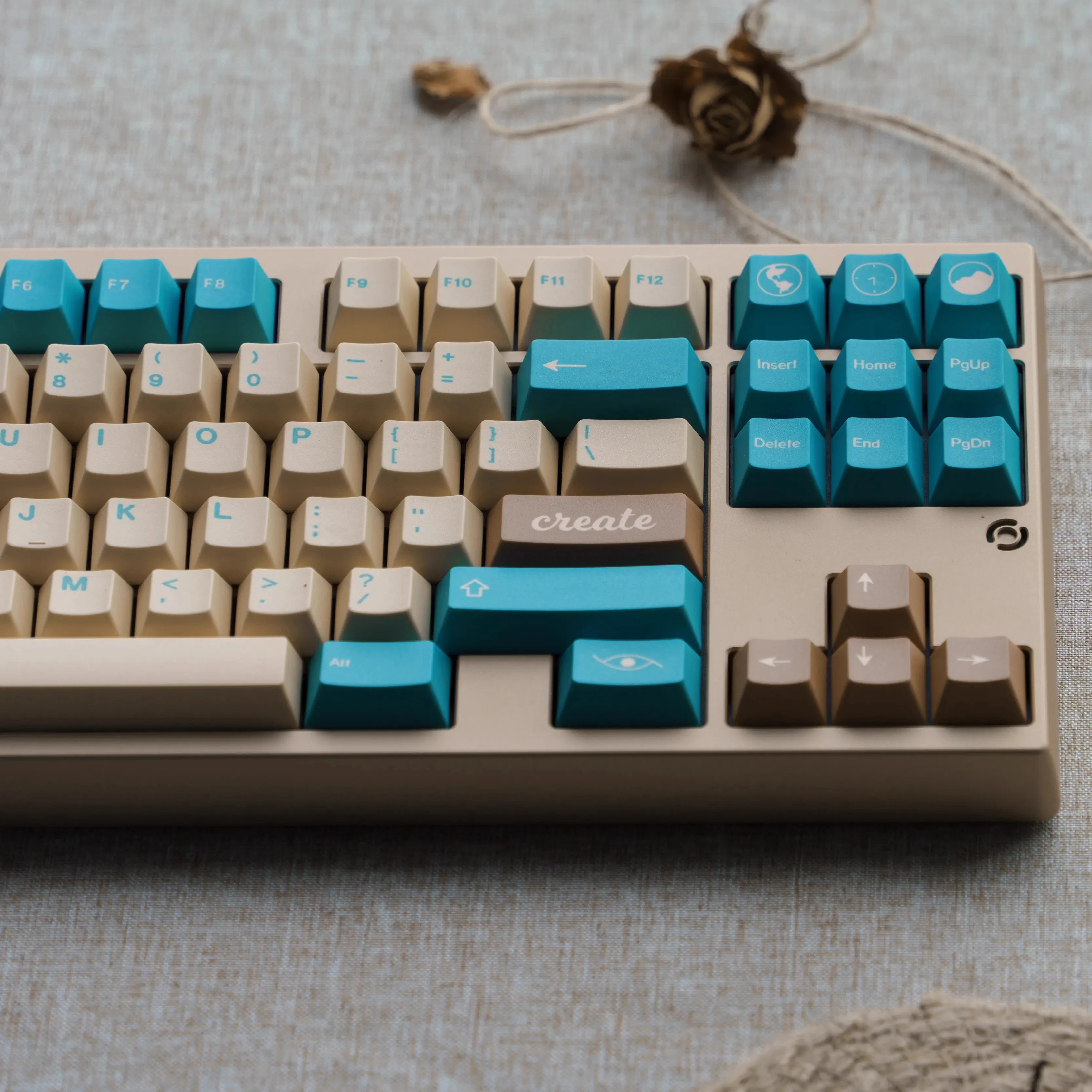 Perfil de cereza de teclas PBT con tema Earth Tones para teclado mecánico