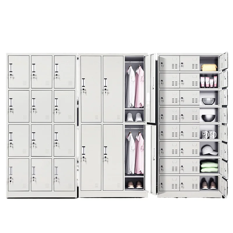 Locker staff dormitory wardrobe steel four doors six doors change wardrobe 9/12/15 door 24 grid iron locker