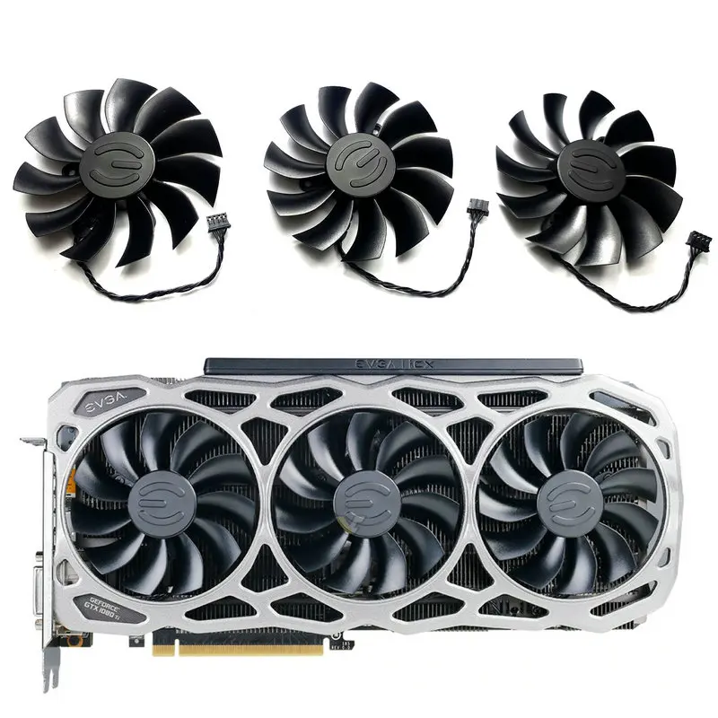 

New Cooling Fan for EVGA GTX1080ti 11GB FTW3 Video Card PLA09215B12H