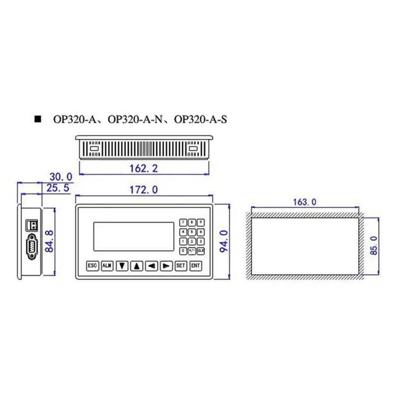 MYdaY- OP320-A MD204L Text Display Compatible with V8.0 MD204L Support 232 485 Communication(OP320-A Green)