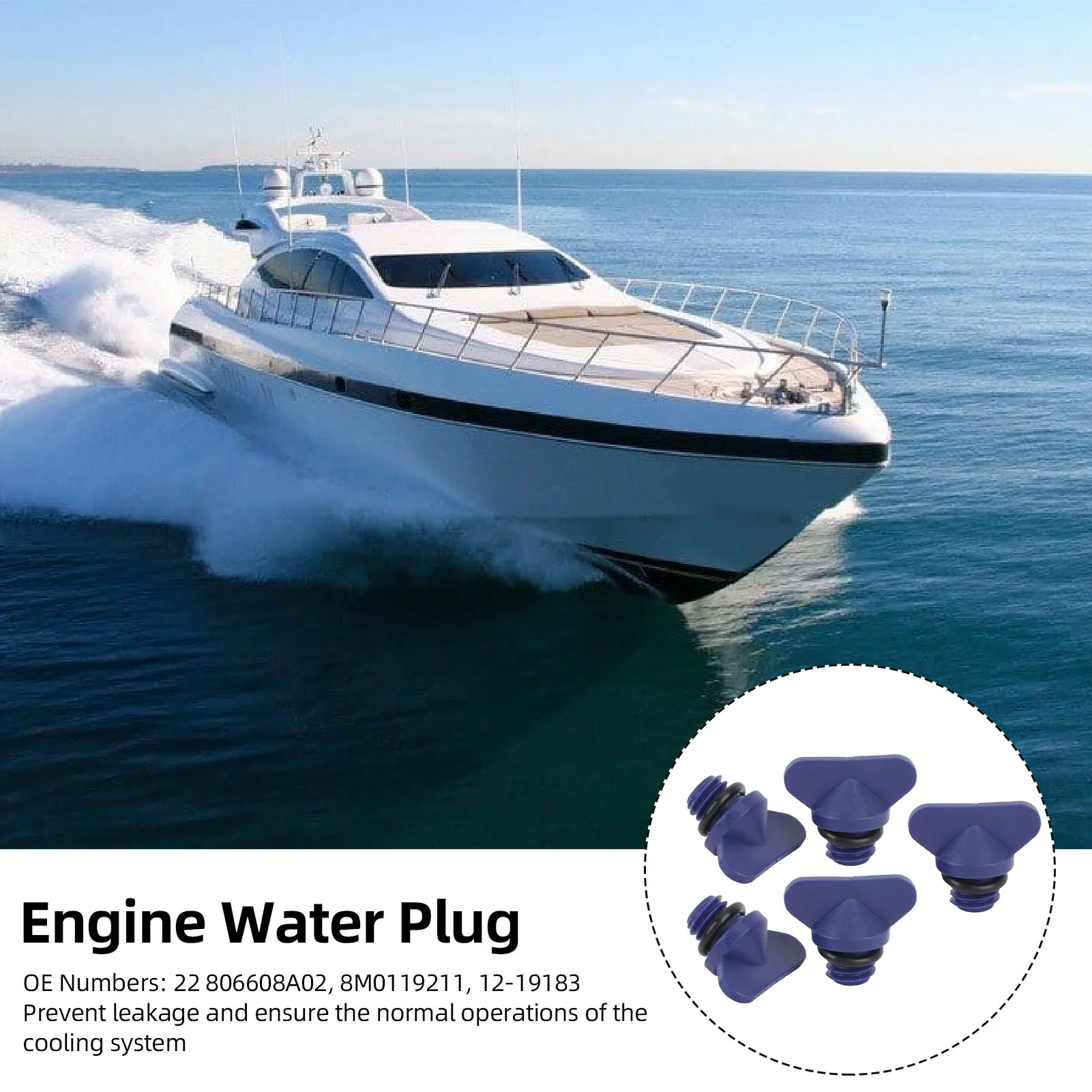 مجموعة سدادات تصريف كتلة المحرك، سدادة تصريف المحرك القوية 12-19183 مقاومة للاهتراء تمنع التسرب مع حشية للمحركات البحرية الداخلية