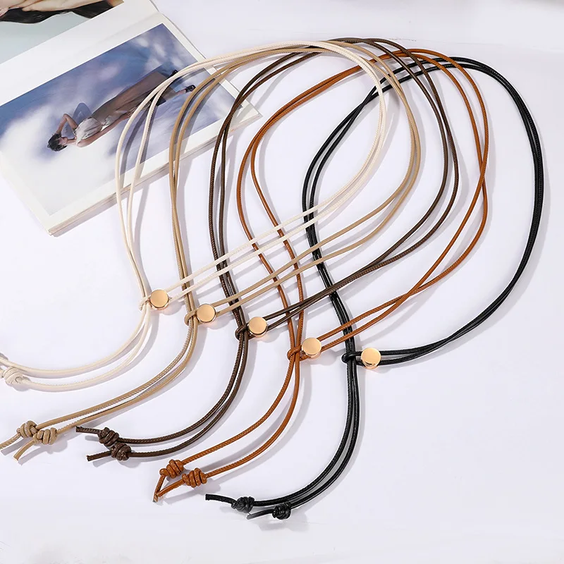 حزام لفستان قميص علوي رفيع حبل أنيق للنساء قابل للتعديل حزام خصر من الجلد المقلد حزام جلد تقليد متعدد الاستخدامات