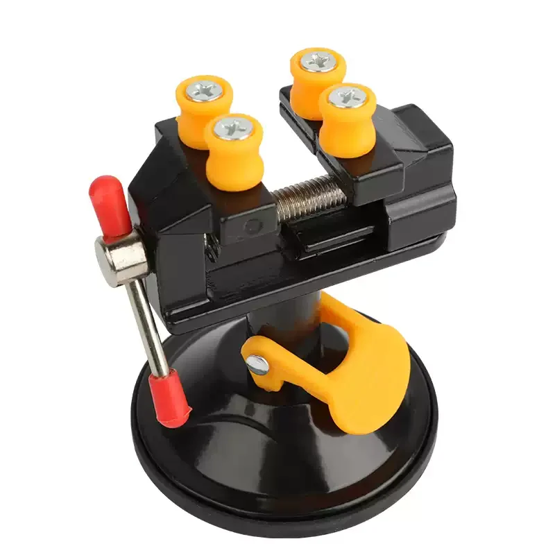 Mini Bench Vise Suction Cup Pliers Aluminum Alloy 360 ° Rotating Multi functional Small Pliers for Hand DIY Jewelry Fixing Tools