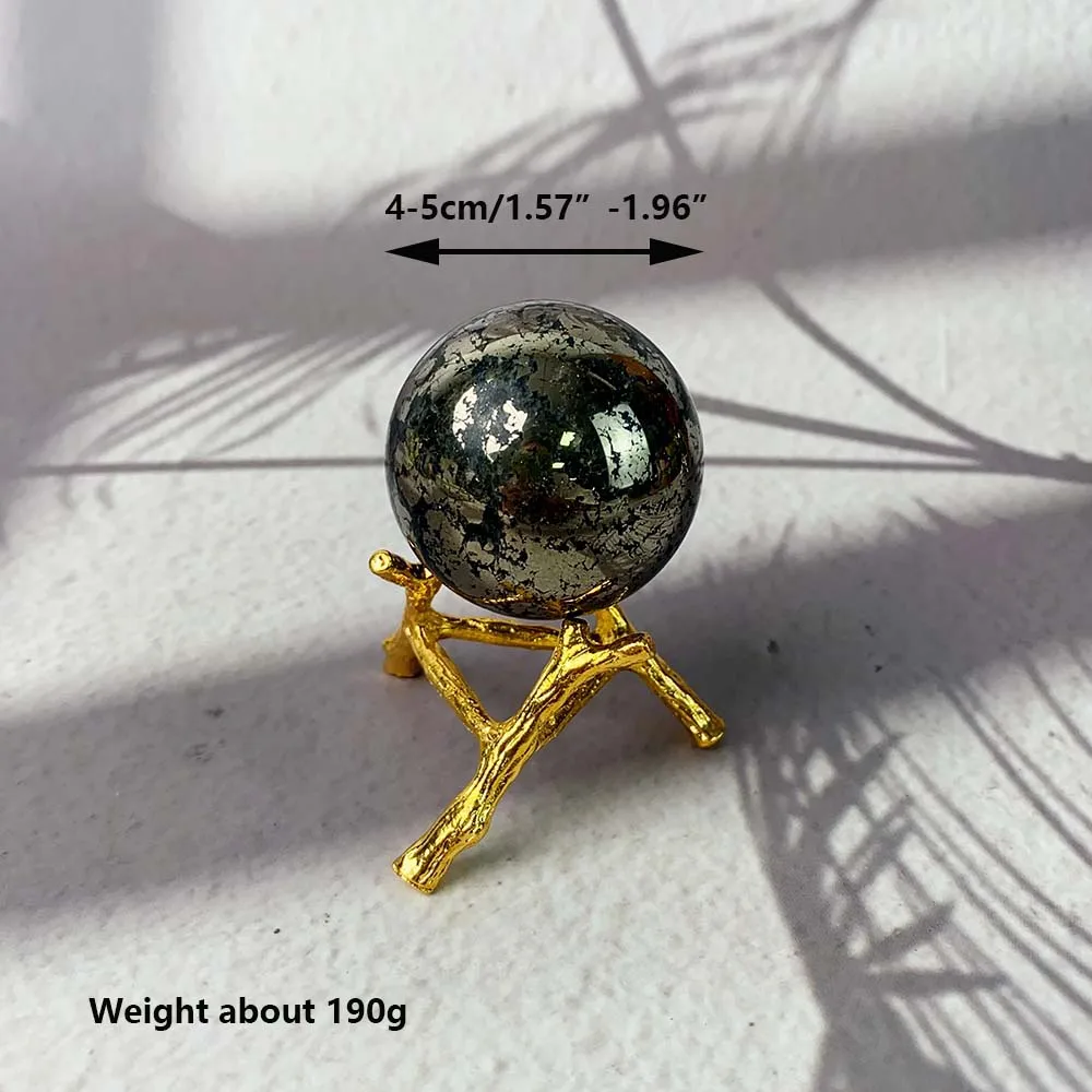 4-5cm Natural Crystal Pyrite Ball Polishing Stone Healing Reiki Magic Sphere Quartz Home Meditation Spiritual Decoration Gifts