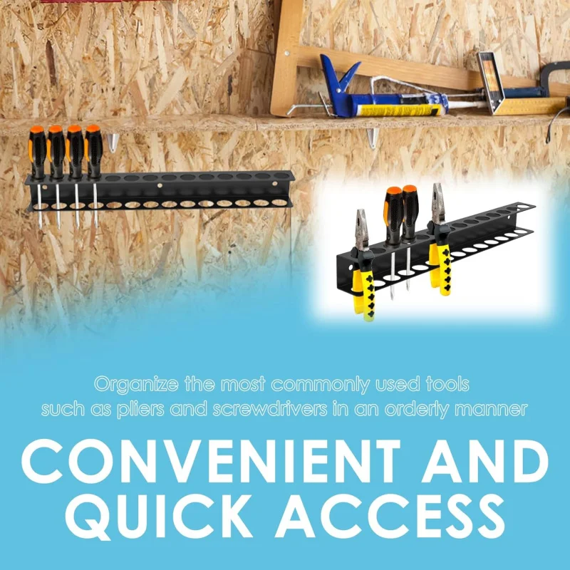 أداة تخزين مجلس الحائط 14 الصدأ واقية مفك صندوق تخزين كماشة حامل المرآب ورشة عمل أداة الرف مناسبة