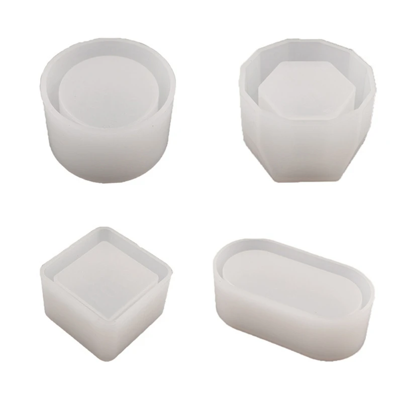 

4Pcs Jewelry Container Silicone Mold Storage for Case UV Resin Mold Jewelry Box