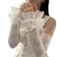 Summer Thin Lace Breathable Bubble Arm Sleeves Versatile Sweet UV Protection Extended Arm Sleeves Accessories 5