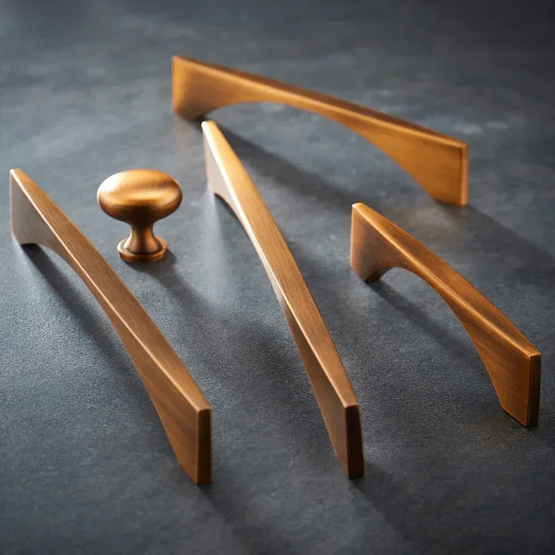 Классическая скандинавская ручка ящика, античная бронза, золотая ручка, винный шкаф, дверная ручка, мебельная фурнитура, ручка из цинкового сплава