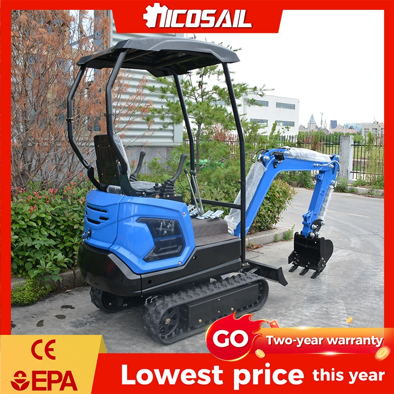 

EPA Approved 1.2T Mini Excavator OKW12 1200kg Small Digging Machine for USA Canada Farm Construction Customizable Configuration
