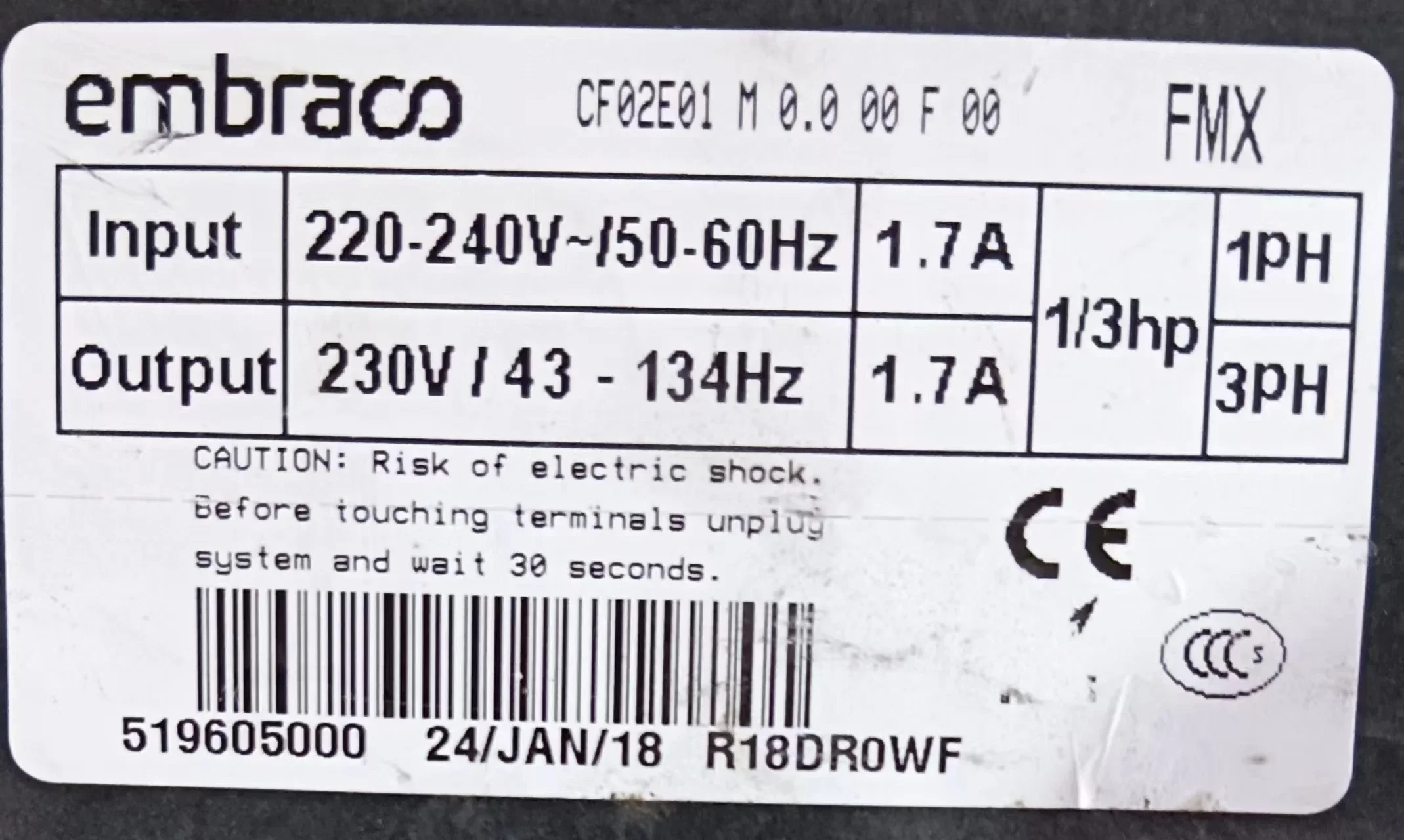 New original FMX Embraco FMX 2456 BN F 00 compressor frequency conversion board driver board circuit board