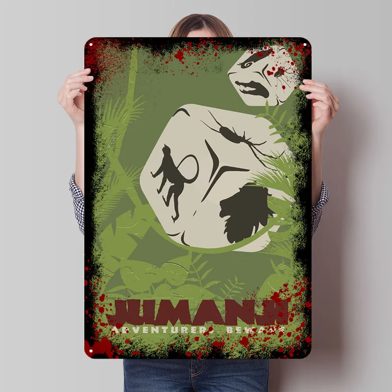 Jumanji ملصق لعبة صفيح تسجيل ديكور لتزيين الغرفة علامات معدنية مخصصة للاعبين غرفة الألعاب الديكور ريترو القهوة بار #1