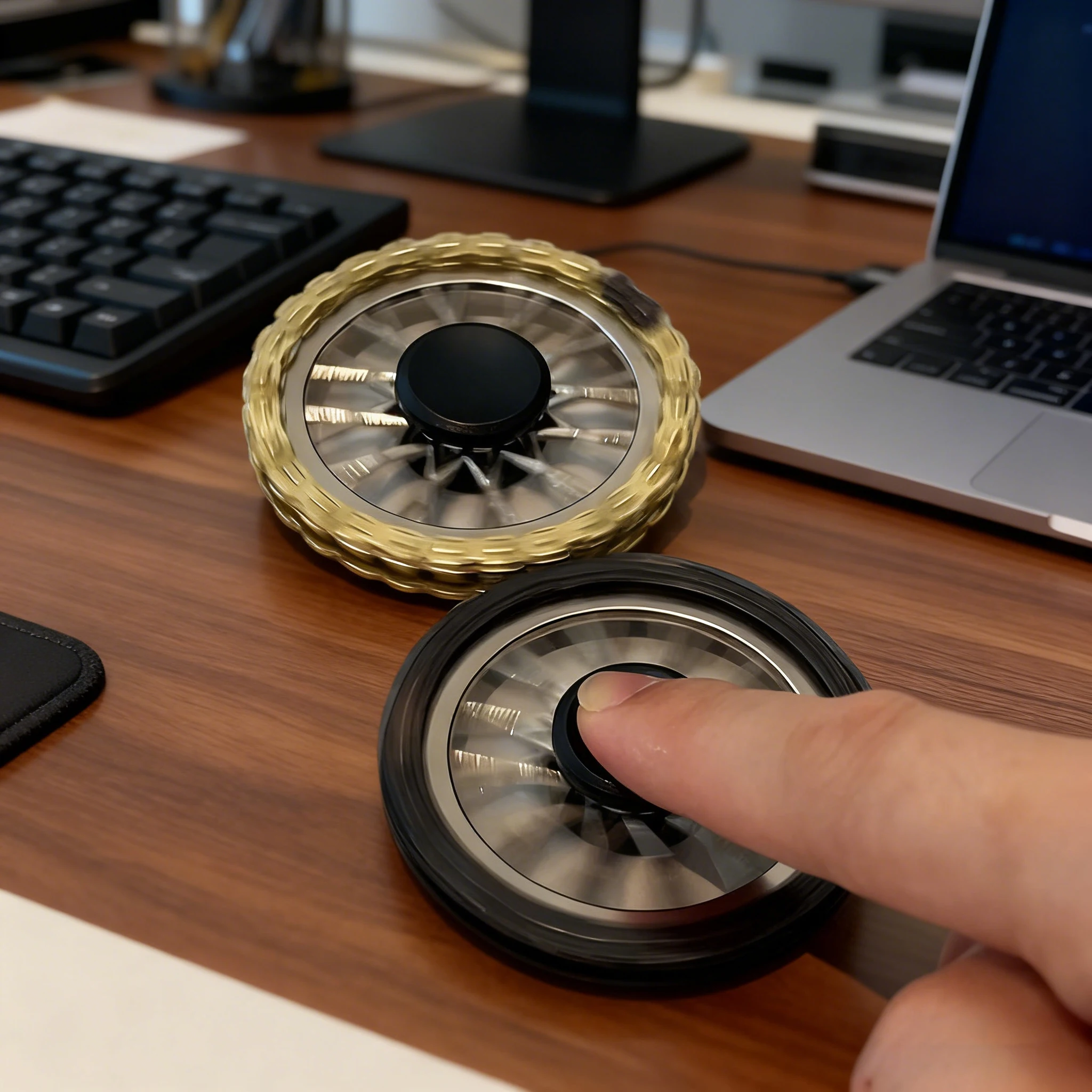 Metall Schwungrad Gyro Kette Fingertip Gyro Kettenräder Fidgets Spielzeug Anti-stress Zappeln Spinner Finger Übung Spielzeug Weihnachten Geschenke