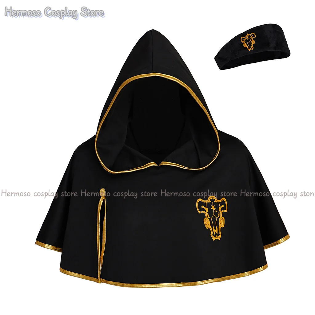 Black Clover Asta Cosplay Costume Anime Hooded Cloak Cape Robe Halloween Carnival Party Role Play Outfit Men Gifts - view 2