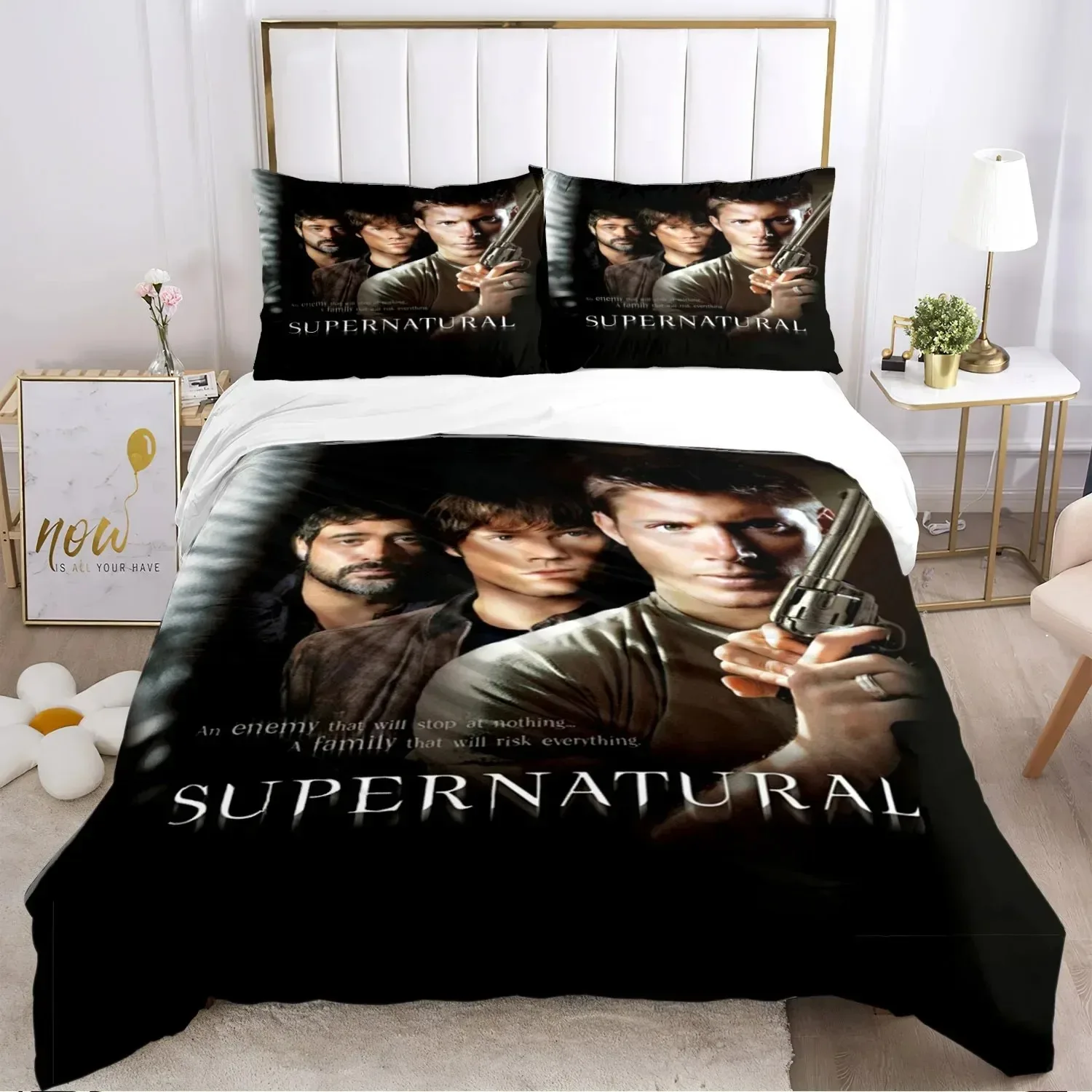 

Supernatural Bedding Set Twin Queen King Full Size Single Double Duvet Cover Pillowcase Bed Boys Girls Adults