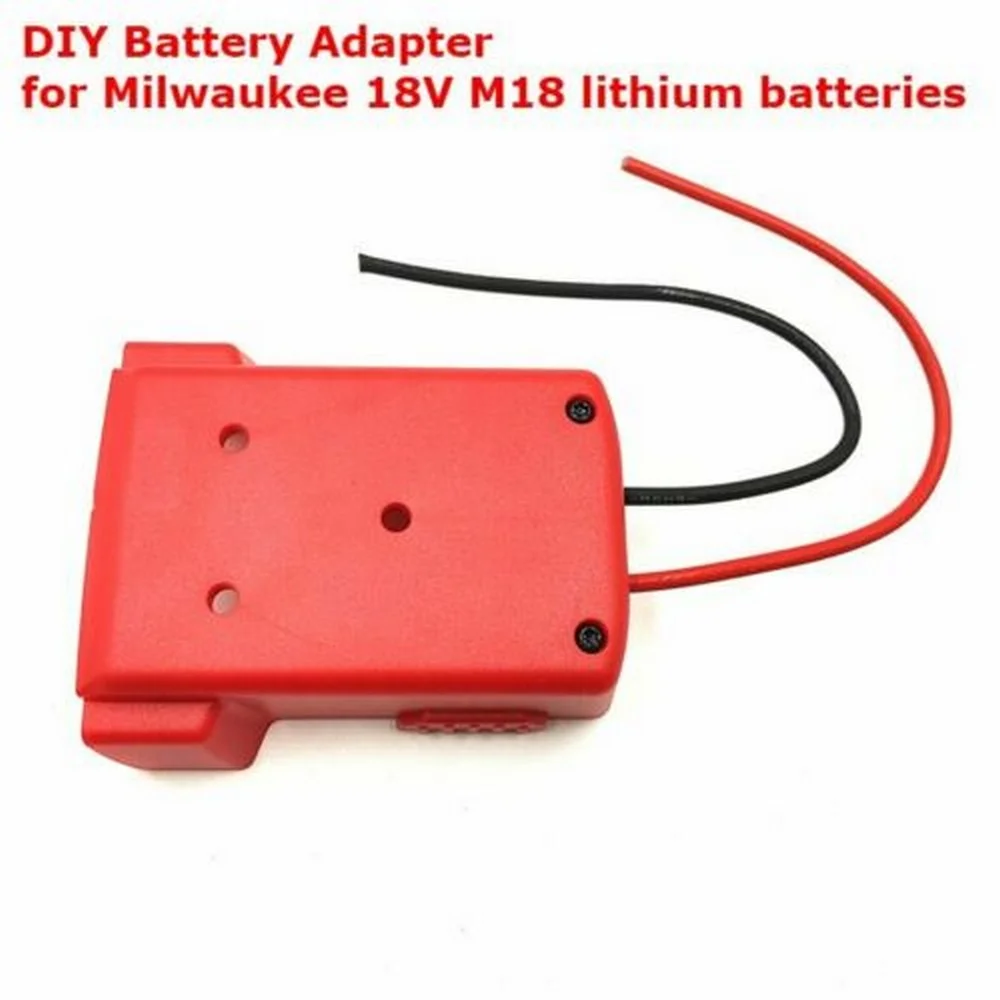 Battery Adapter for Milwaukee M18 XC18 18V Li-Ion Battery DIY Power Tool Battery Converter 12 Awg Wires Connector Conversion