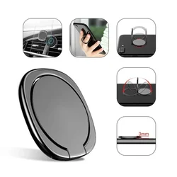 Cell Phone Ring Holder Stand 360° Degree Rotation Clear Finger Ring Grip Kickstand Compatible IPhones Samsung Phone Case Tools