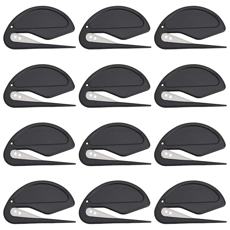 

Letter Opener Envelope Slitter, 12 Pcs Letter Opener Slitter Letter Openers with Razor Blade for Envelope, Black