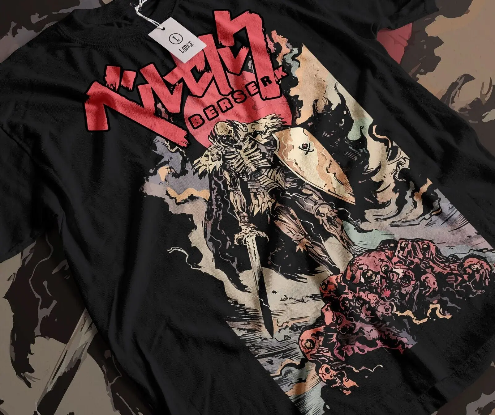 Berserk Guts Shirt Skull Knight 90s T-Shirt Gatsu Tshirt All Sizes Anime Manga