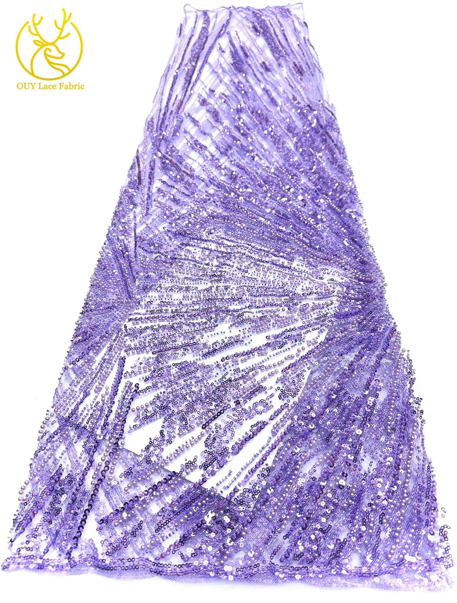 Afrikanischer Perlen-Spitzenstoff 2026 Heißer Verkauf Nigeria Französischer Tüll-Pailletten-Spitzenstoff für Party-Abendkleid-Nähmaterial 5 Yards – Detail 24
