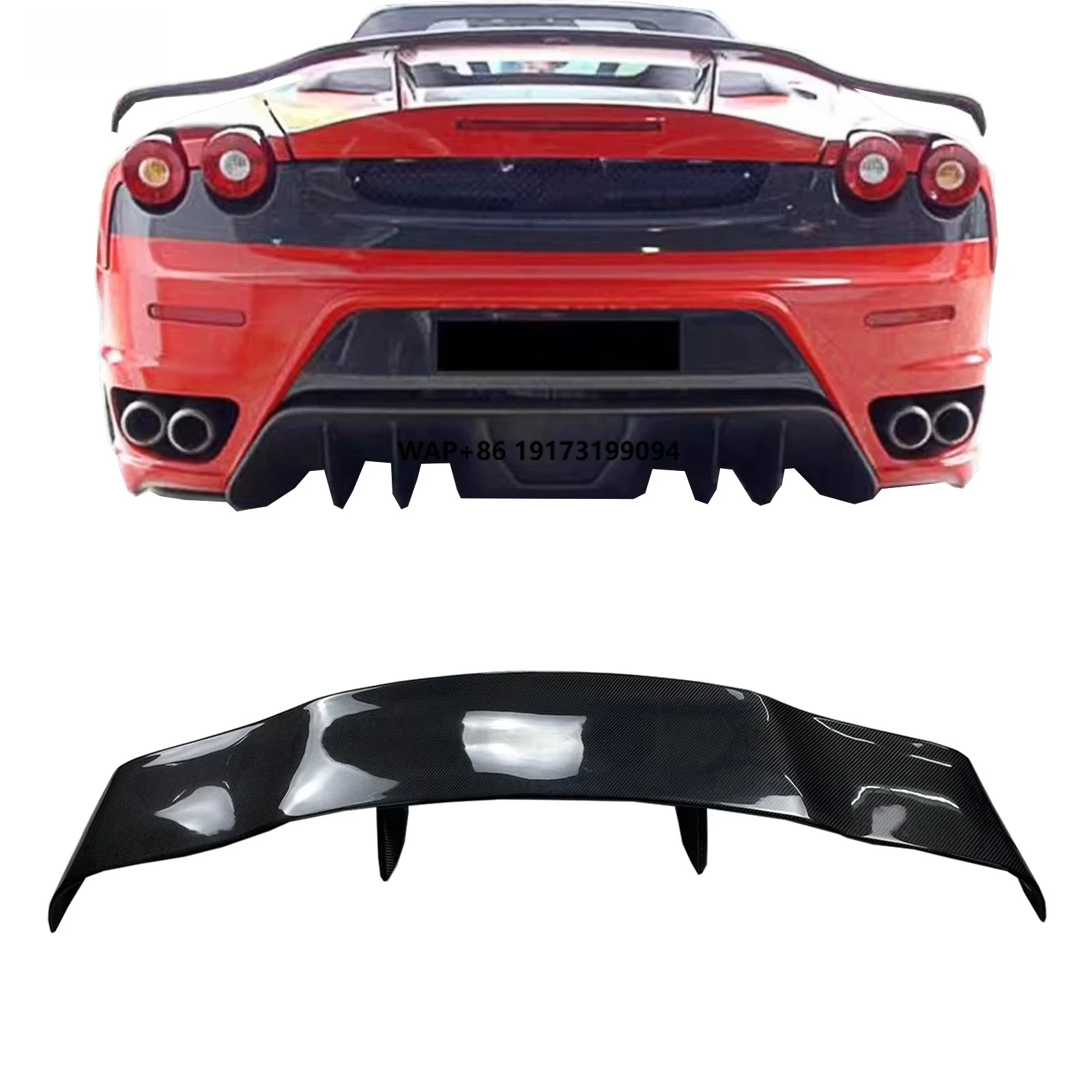 

Gt Style High Quality Carbon Fiber Rear Wing For F430 Trunk Spoiler Perfect Fitment