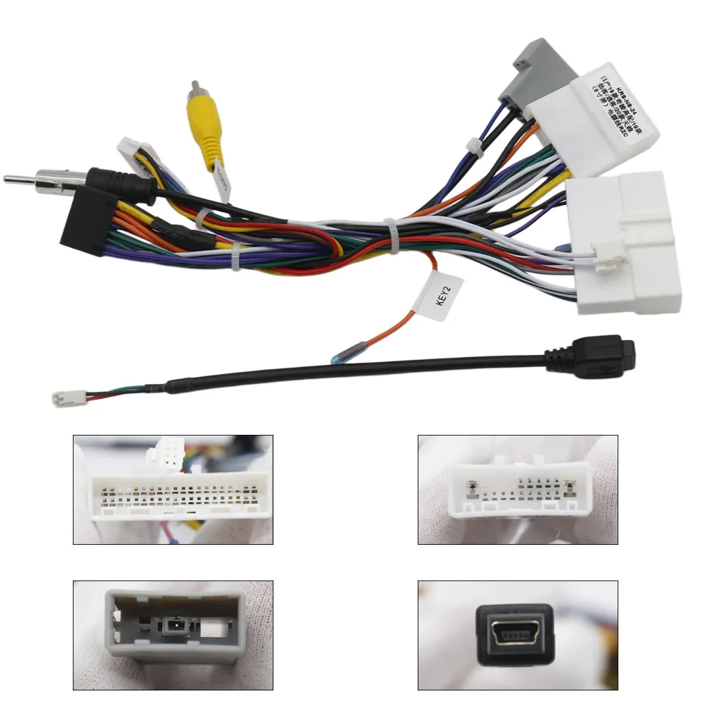 16Pin Power Cable CANBUS Adapter for Nissan XTrail Qashqai Kicks Teana  Stereo Harness Kit