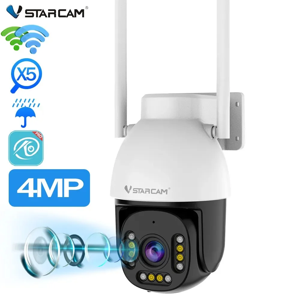 Vstarcam New Outdoor Wireless 4MP 5X Zoom IP Camera Security Protection Waterproof IR Color Night Smart Home Clear From Distance