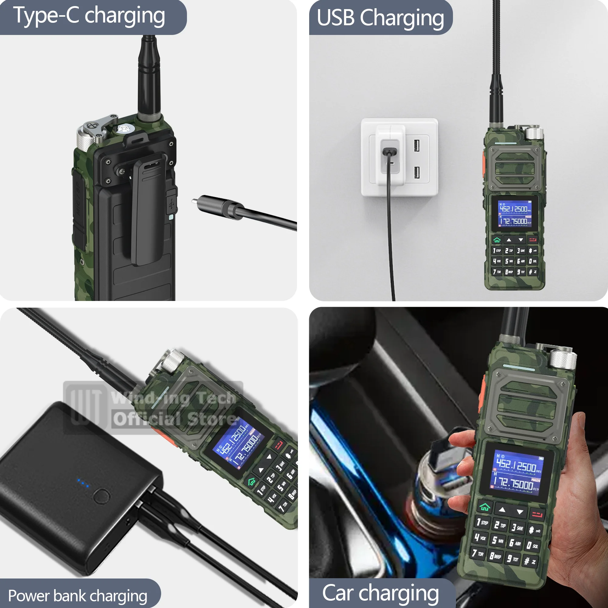 2/4PCS Baofeng UV-25M Walkie Talkie 50KM Long Range Multi-Bands 10W Tri-Power Wireless Copy Frequency Type-C High Capacity Radio