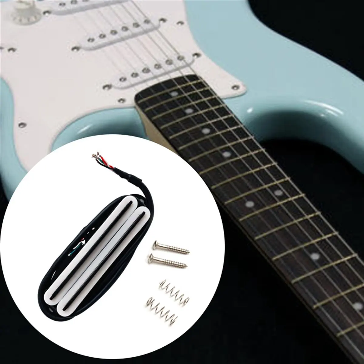[AD12] 3X Pastillas Hot Rail de Doble Vía 11K Alnico5 para Guitarra, Compatibles con Fender Strat Squier Tele, Color Blanco