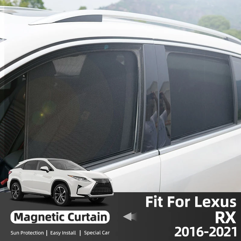 For Lexus RX RX200 RX200H RX350H RX450H 2016-2022 Car Sunshade Front Windshield Magnetic Mesh Curtain Rear Side Window Sun Visor