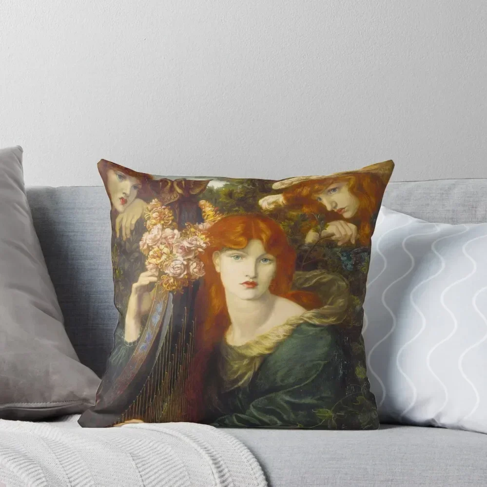 

La Ghirlandata (1873) by Dante Gabriel Rossetti Throw Pillow Cushions Home Decor ornamental pillows Cushions For Sofa pillow