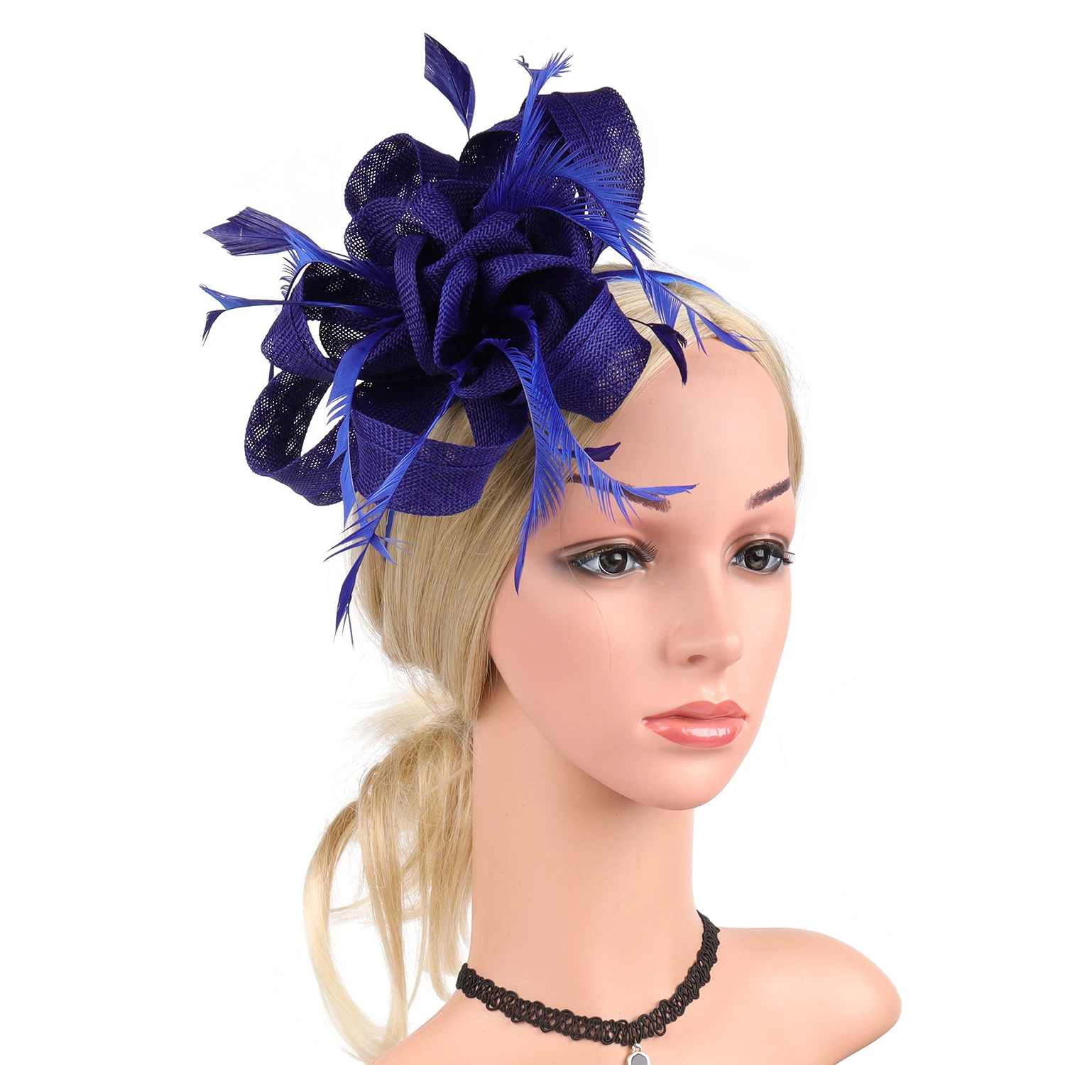 Tea Party Blumen-Fascinator, Kentucky Derby, Ascot, Rennen, Fascinator, Hochzeit, Cocktail, Federn, Band, Fascinator-Hüte für Frauen – Detail 4