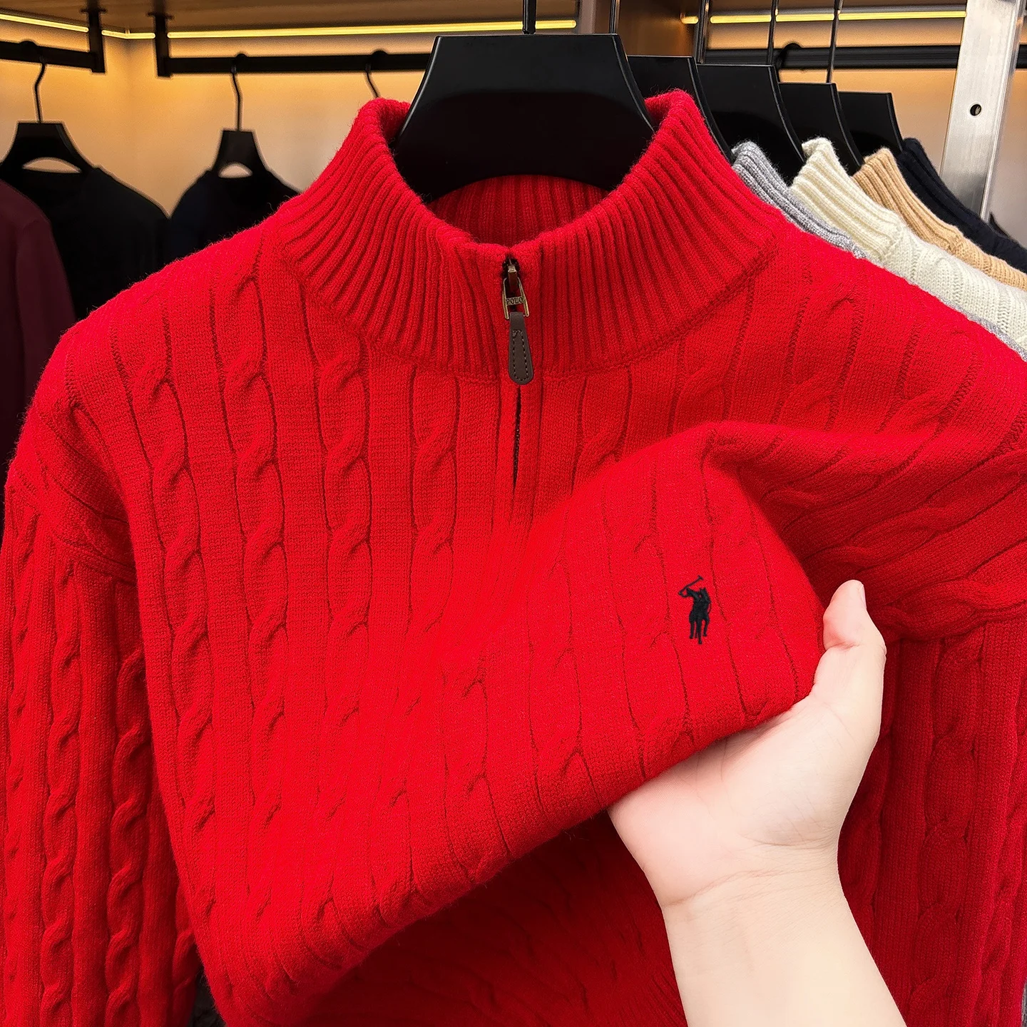 高級ジッパーカラーセーター メンズファッション 絶妙なジャカ - Mens Fashion Mullet のレビューと価格