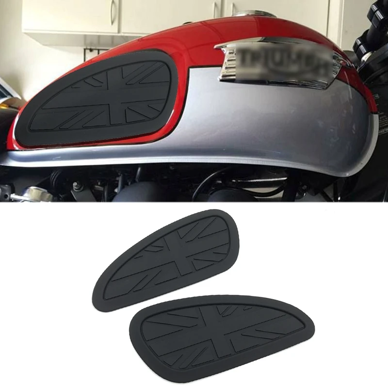 For Bonneville T100/T120 Retro Motorcycle Tank Traction Side Pad Gas Fuel Knee Grip Sticker Decal