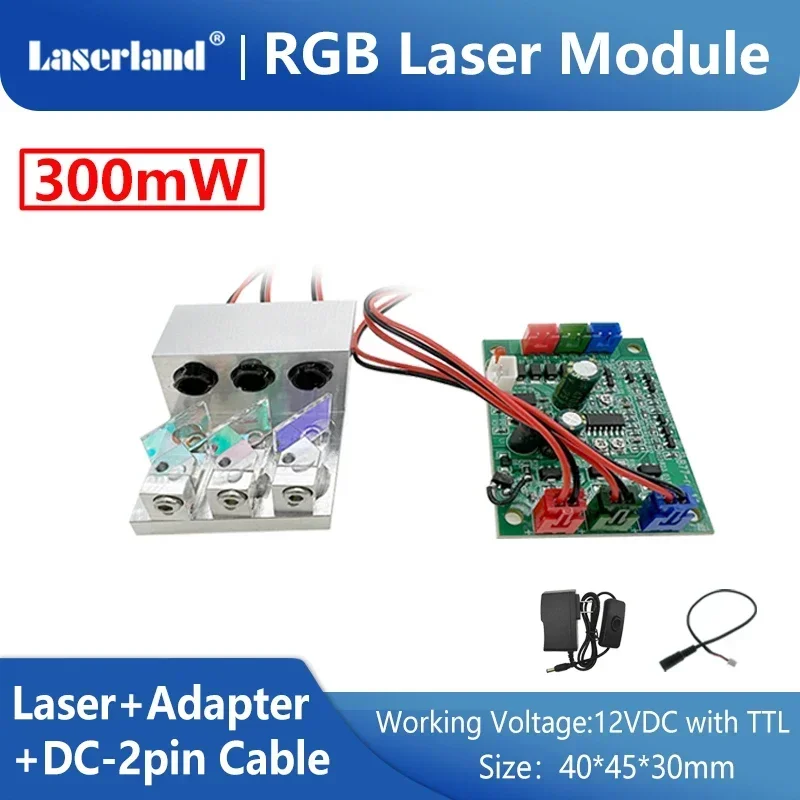 RGB ليزر مدمج 300 ميجاوات أحمر أخضر أزرق وحدة بيضاء صغيرة إضاءة المسرح