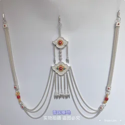 Chinese Tibetan Style Imitation Silver Alloy Metal Waist Chain Waist Accessories